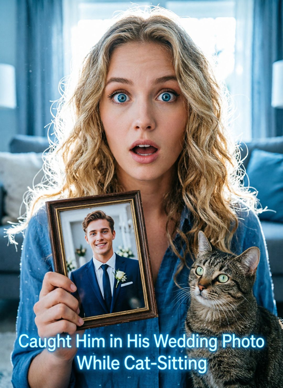 Caught Him in His Wedding Photo While Cat-Sitting