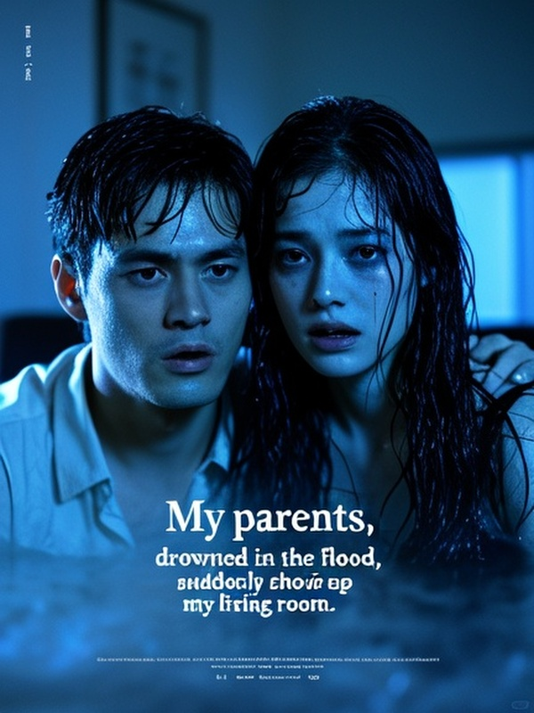 My parents, drowned in the flood, suddenly showed up in my living room.