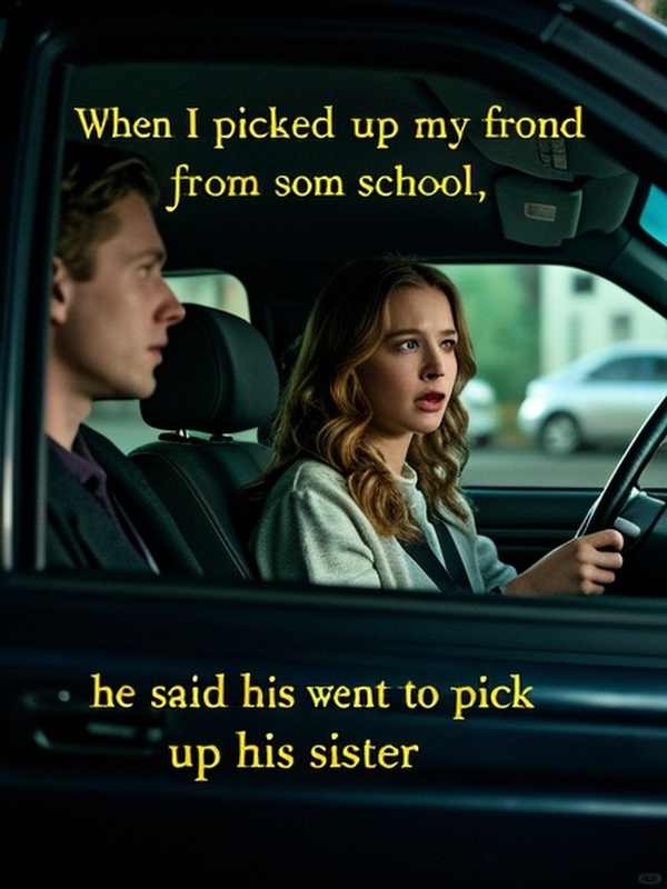 When I picked up my son from school, he said his dad went to pick up his sister