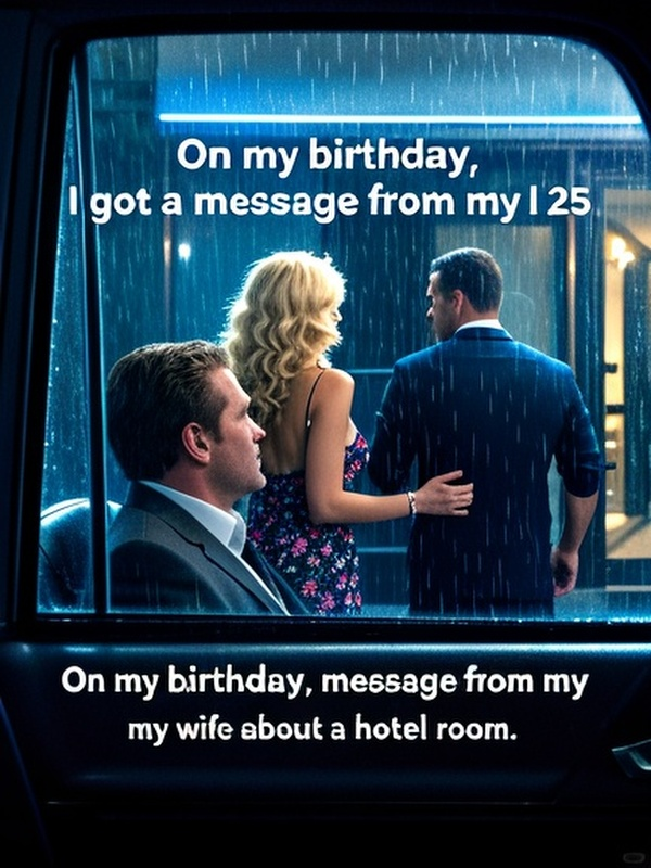 On my birthday, I got a message from my wife about a hotel room.