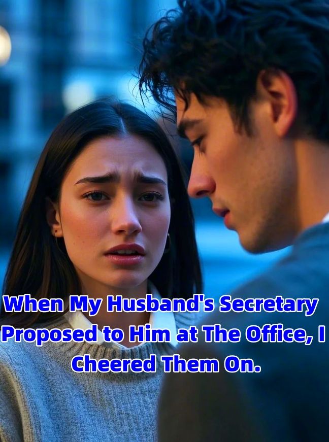 When My Husband's Secretary Proposed to Him at The Office, I Cheered Them On.