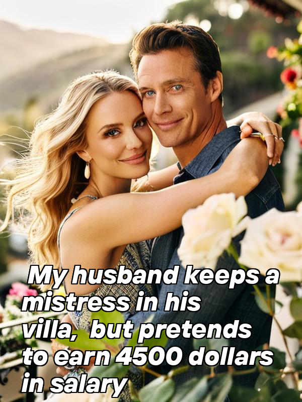 My husband keeps a mistress in his villa, but pretends to earn 4500 dollars in salary