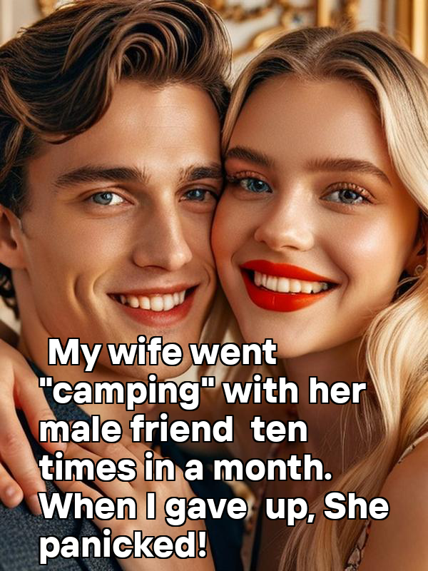 My wife went "camping" with her male friend ten times in a month. When I gave up, She panicked!