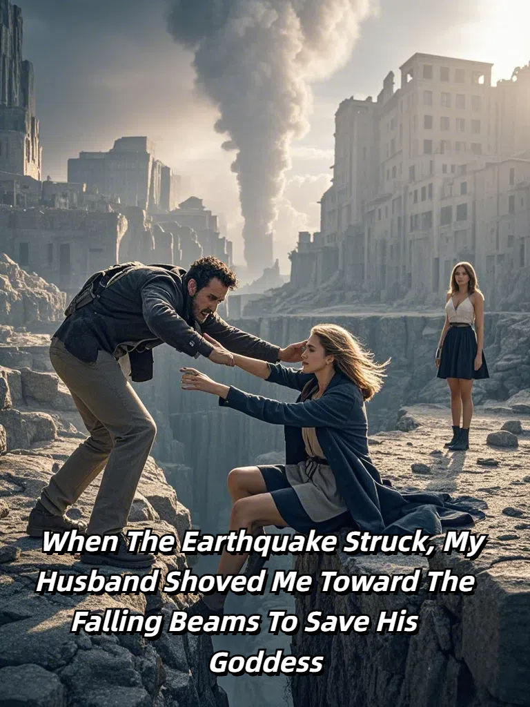 When The Earthquake Struck, My Husband Shoved Me Toward The Falling Beams To Save His Goddess