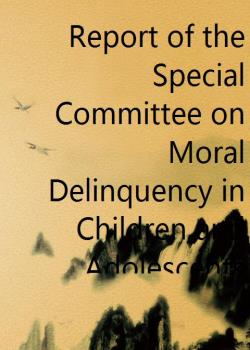 Report of the Special Committee on Moral Delinquency in Children and Adolescents