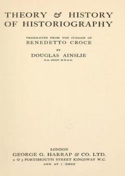 Theory & History of Historiography