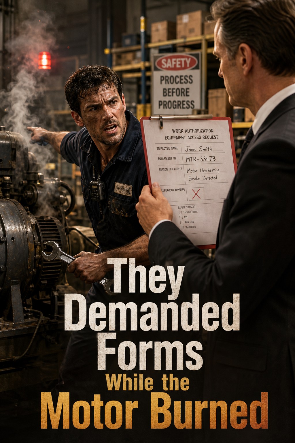They Demanded Forms While the Motor Burned