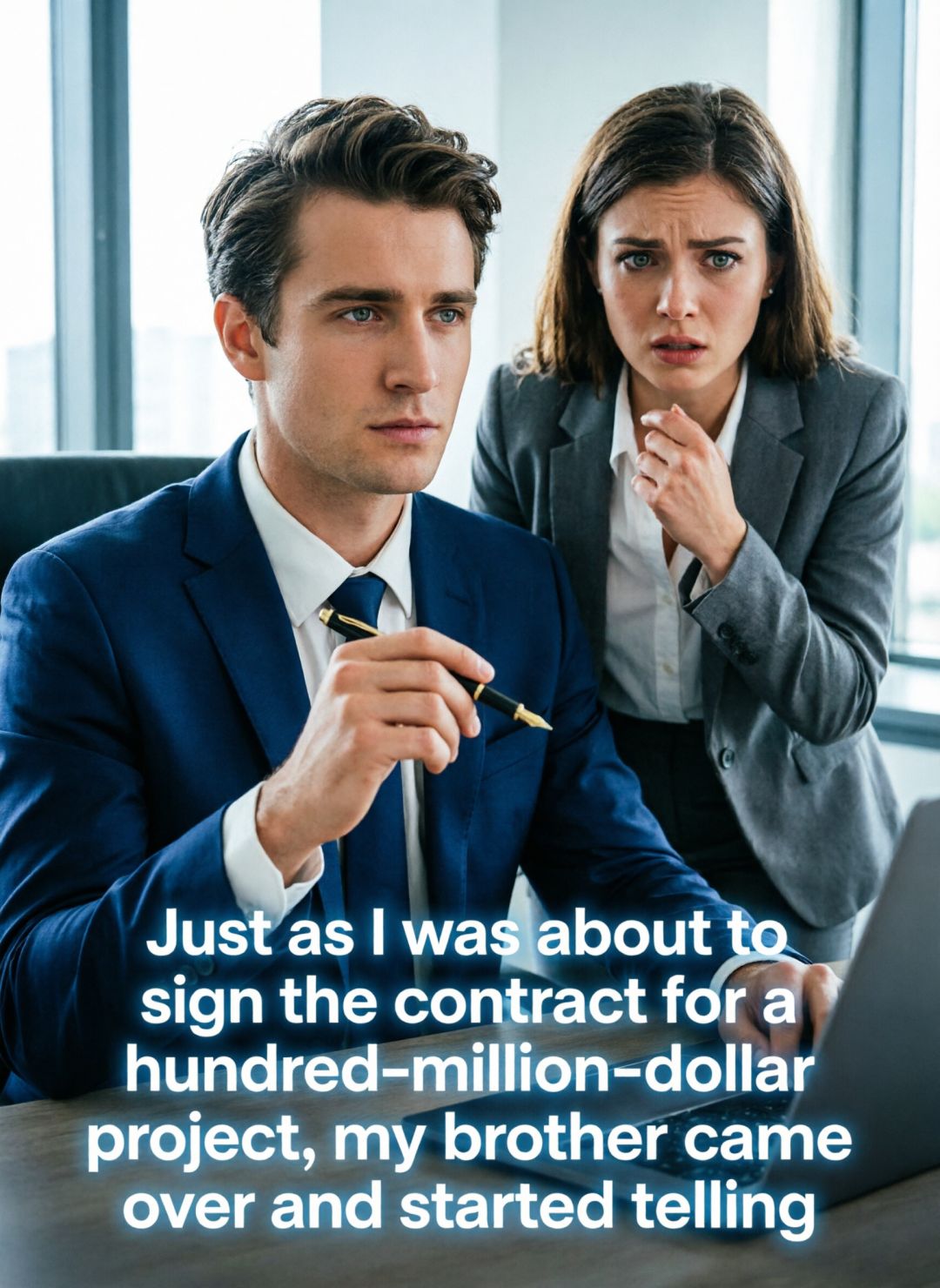 Just as I was about to sign the contract for a hundred-million-dollar project, my brother came over and started telling cring